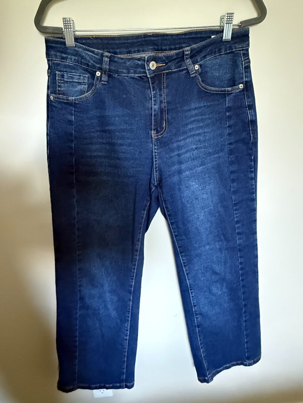 SideFeel Dark Wash Cropped Straight Jeans Size 12
